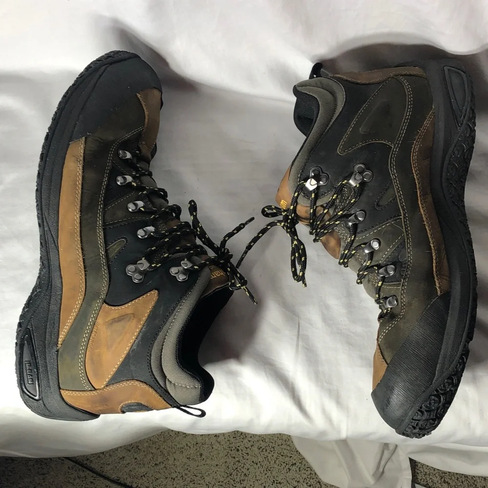 Men's Brown/Black Hiking Boots - Outdoor Trekking Shoesi Size 16
